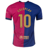 Camisa Barcelona Edição Especial Coldplay 24/25 Vermelha e Azul Masculina