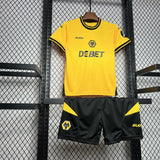 Conjunto Infantil Wolverhampton Wanderers I 24/25 Amarelo