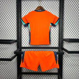 Conjunto Infantil Seleção Holanda I 24/25 Laranja