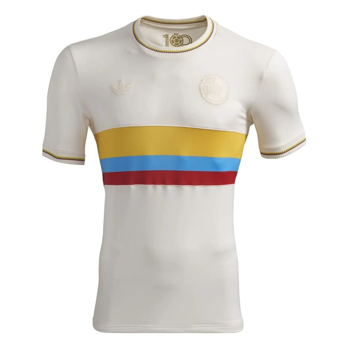 Camisa Seleção Colômbia Edição Especial 100 Anos Branca Masculina