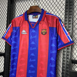 Camisa Barcelona I 1996/1997 Retrô Vermelha/Azul Masculina