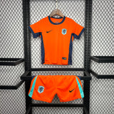 Conjunto Infantil Seleção Holanda I 24/25 Laranja