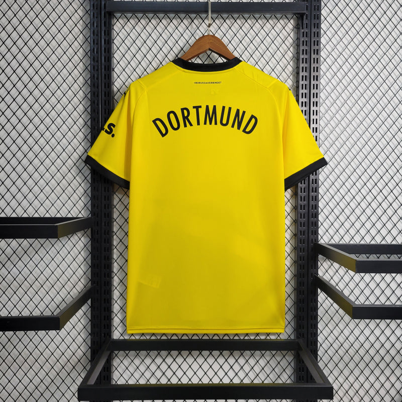 Camisa Borussia Dortmund I 23/24 Amarela Masculina