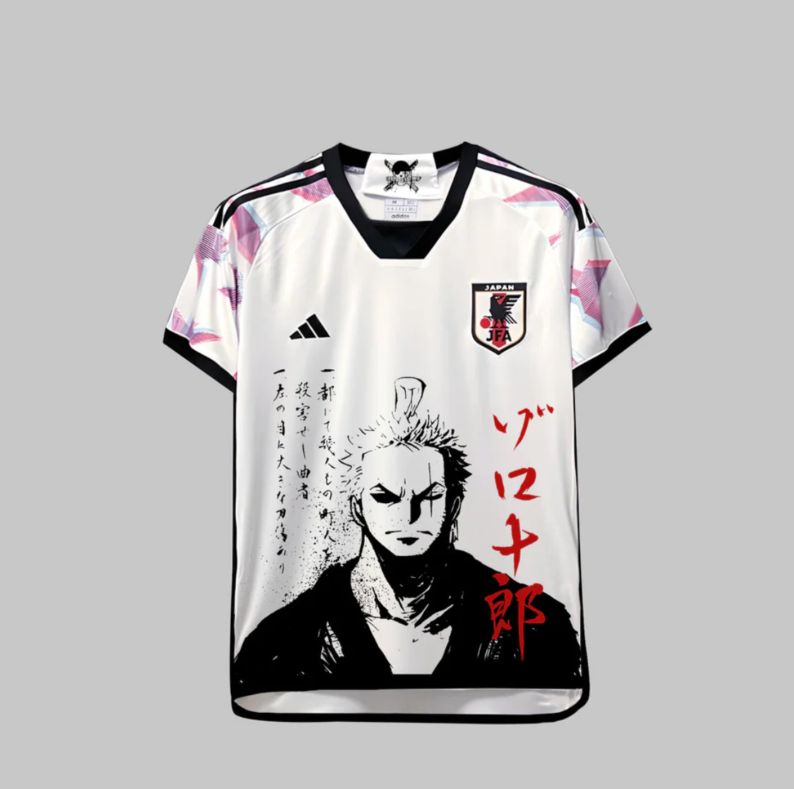 Camisa Seleção Japão Edição Especial Zoro One Piece Branca Masculina