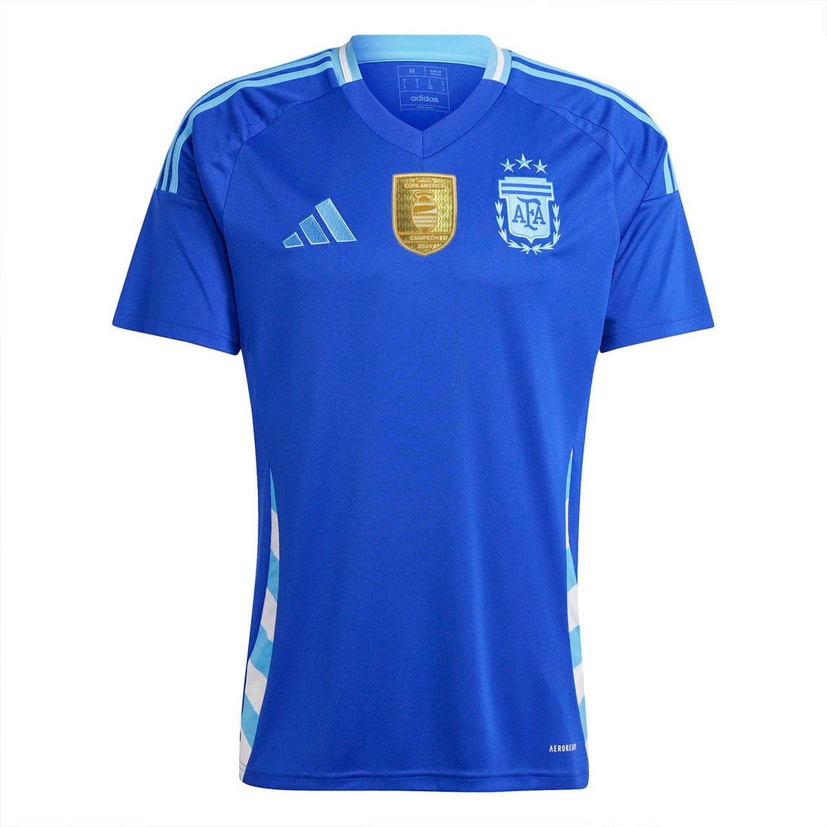 Camisa Seleção Argentina II Campeã Copa América 2024 + Patches Azul Masculina