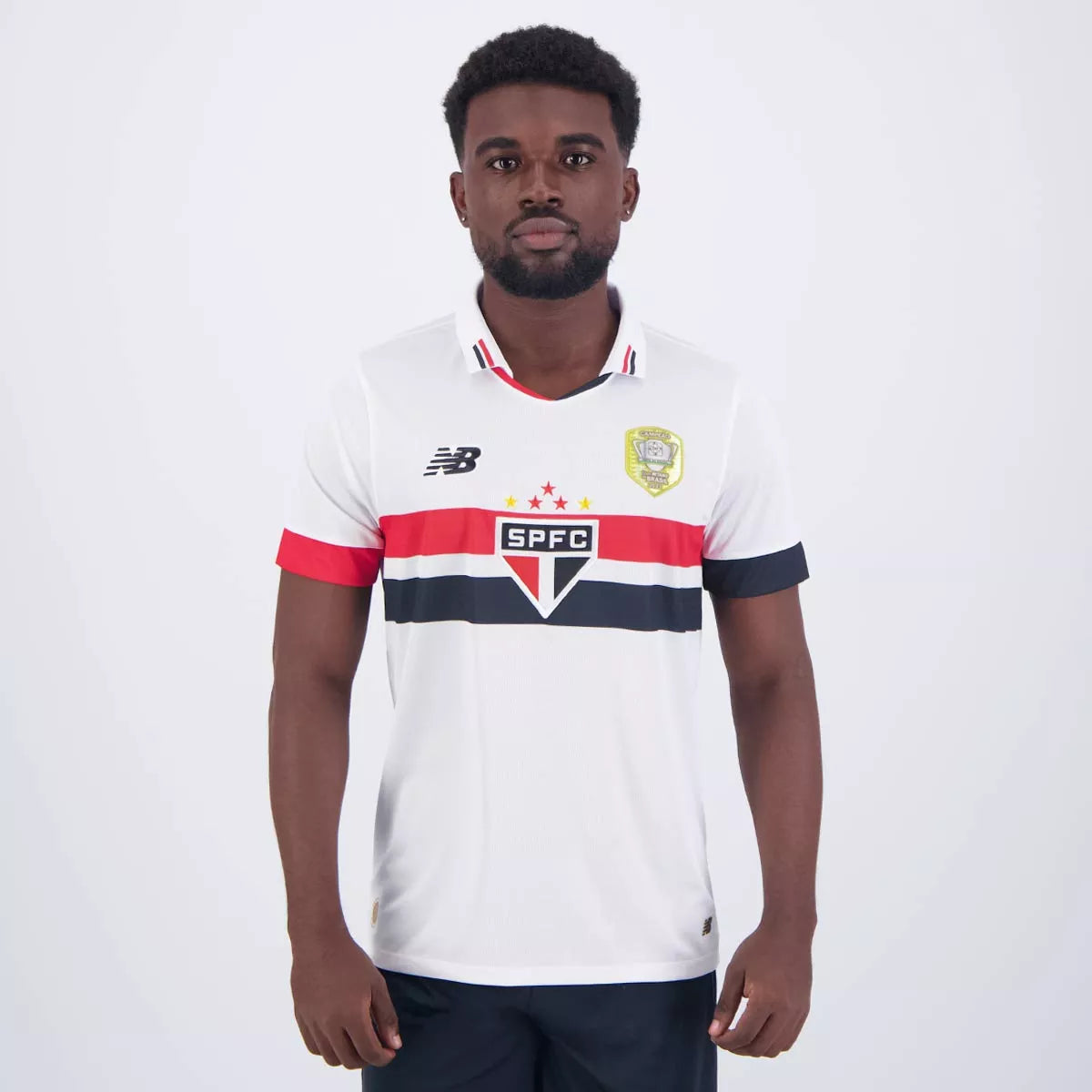 Camisa São Paulo I 24/25 com Patch Campeão Copa do Brasil 2023 Branca Masculina