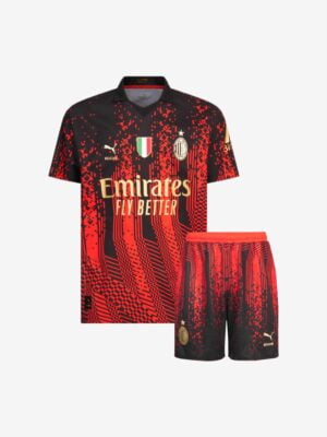 Conjunto Infantil AC Milan x Koché Vermelho e Preto