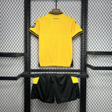 Conjunto Infantil Wolverhampton Wanderers I 24/25 Amarelo