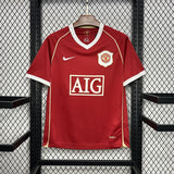 Camisa Manchester United I 2006/2007 Retrô Vermelha Masculina