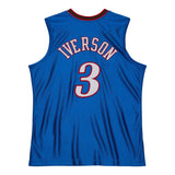 Regata Philadelphia 76ers Mitchell & Ness #3 Allen Iverson Hardwood Classics 01/02 Azul