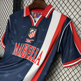 Camisa Atlético de Madrid II 1998/1999 Retrô Azul Masculina