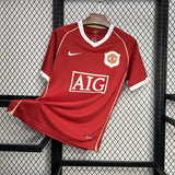 Camisa Manchester United I 2006/2007 Retrô Vermelha Masculina