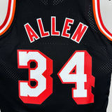 Regata Miami Heat Mitchell & Ness Ray Allen #34 2013/2014 Retrô Preta