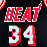 Regata Miami Heat Mitchell & Ness Ray Allen #34 2013/2014 Retrô Preta