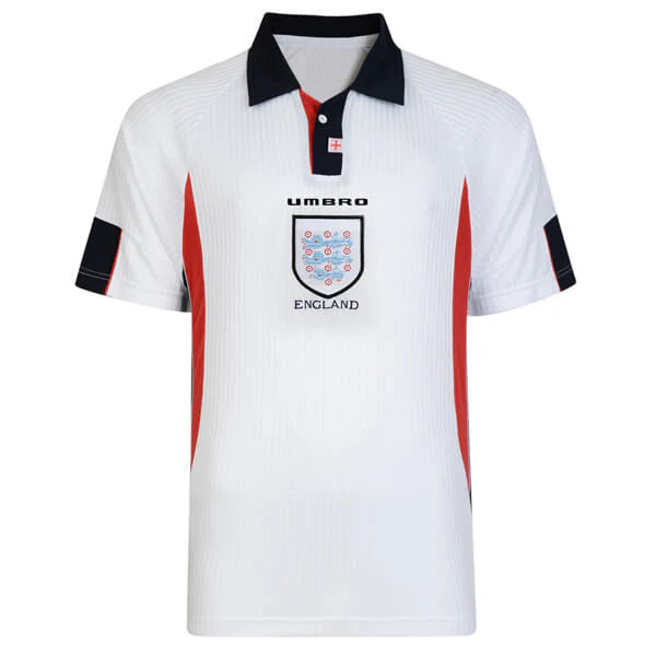 Camisa Seleção Inglaterra I 1998 Retrô Branca Masculina