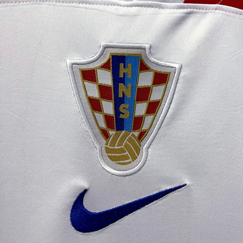 Camisa Seleção Croácia I Copa do Mundo 2022 Branca Masculina