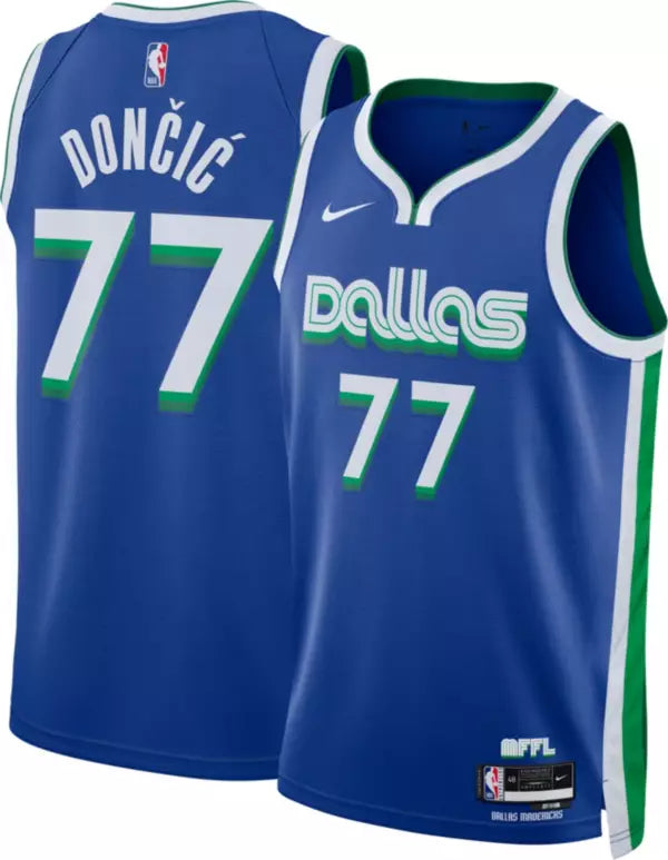 Regata Dallas Mavericks Swingman City Edition 22/23 Azul Masculina