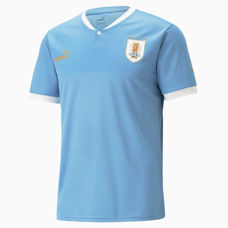 Camisa Seleção Uruguai I Copa do Mundo 2022 Azul Masculina