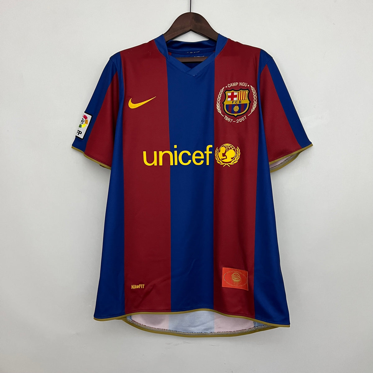 Camisa Barcelona I 2007/2008 Retrô Vermelha/Azul Masculina