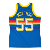 Regata Denver Nuggets Mitchell & Ness Hardwood Classics 91/92 #55 Mutombo Azul