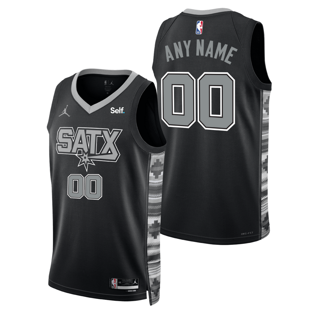 Regata San Antonio Spurs Swingman Statement Edition 22/23 Preta Masculina