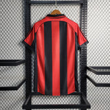 Camisa AC Milan I 1998/1999 Retrô Vermelha/Preta Masculina