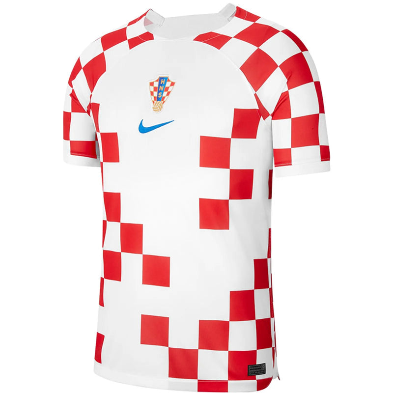 Camisa Seleção Croácia I Copa do Mundo 2022 Branca Masculina